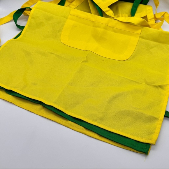 American Chocolate Factory 3 Piece Yellow Green Children's Aprons - Picture 8 of 9